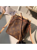 Louis Vuitton Nano Noe Mini Bucket Bag M41346 Monogram Canvas/Nude 2021