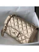 Chanel Metallic Lambskin Classic Mini Bag A69900 Gold 2021