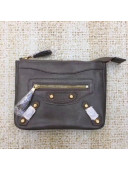 Balen...ga Calfskin Clasic City Small Coin Purse Kahki