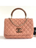 Chanel Lambskin Knock On Wood Top Handle Bag A57342 Beige 2018