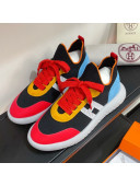 Hermes Crew Knit Sneakers Red 06 2021