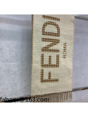 Fendi Cashmere Wool Scarf 30x180cm Beige 2021 110304