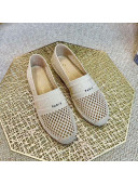 Dior Granville Flat Espadrille Mules in Beige Mesh Embroidery 2020