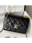 Chanel Quilted Calfskin Mini Flap Bag with Adjustable Strap AS2615 Black 2021 TOP