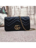 Gucci GG Marmont Leather Mini Bag 488426 Black 2017