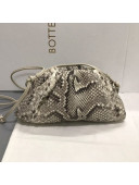 Bottega Veneta Small The Pouch Pythonskin Clutch Grey 2019