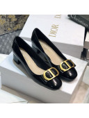 Dior Shiny Calfskin Pumps with CD Bow Black 2020