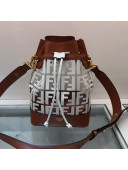 Fendi Transparent Mon Tresor Bucket Bag Brown/White 2019