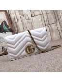 Gucci GG Marmont Leather Mini Bag 488426 White 2017