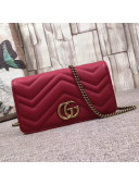 Gucci GG Marmont Leather Mini Bag 488426 Red 2017