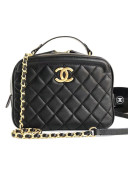 Chanel Calfskin CC Vanity Case Small Bag A57905 Black 2018