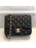 Chanel Lambskin Classic Mini Square Bag A35200 Black/Gold 2021