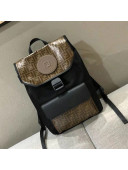 Fendi Rama FF Fabric Backpack Brown/Black 2019