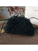 Bottega Veneta The Mini Pouch Clutch in Knit Lambskin Loops Dark Green 2019