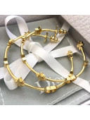 Dior Star Crystal Charm Hoop Earrings Gold 2019