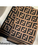 Fendi Wool Scarf 35x180cm Brown 2021 110318