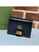 Gucci Diana Bamboo Card Case Wallet ‎658244 Black 2021