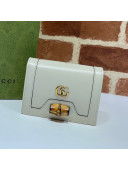 Gucci Diana Bamboo Card Case Wallet ‎658244 White 2021