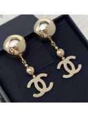 Chanel Smooth Earrings Gold 2021