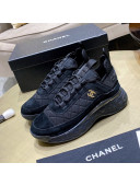 Chanel Suede Sneakers G38501 Black 2021 111123