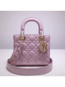 Dior Lady Dior Bag 20cm in Cannage Lambskin Sakura Pink 2019