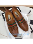 Gucci Loafer with Web and Tassel Brown 2020