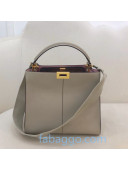 Fendi Medium Peekaboo FF X-Lite Bag in Grey Leather 2020