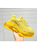 Balenciaga Triple S Clear Outsole Sneakers Yellow 2019