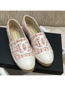 Chanel Tweed Flat Espadrilles G29762 Pink 2021