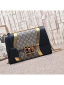 Gucci Medium Padlock GG Supreme and Gold/Black Leather Shoulder Bag 2017