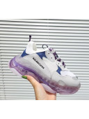 Balenciaga Triple S Clear Outsole Sneakers White/Purple/Blue 2019