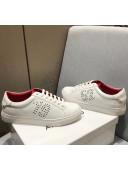 Givenchy 1952 White Calf Leather Sneaker Red 2019