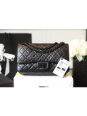 Chanel Medium 2.55 Aged Calfskin Classic Flap Bag A37586 All So Black 2021