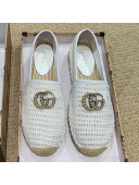 Gucci GG Crochet Knit Espadrille White 2019