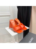 The Attico Silk High Heel Slide Sandals 10.5cm Orange 2022 