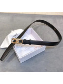 Celine Width 2.5cm Caflskin Belt Black 2020