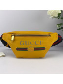 Gucci Logo Print Small Belt Bag 527792 Yellow 2019