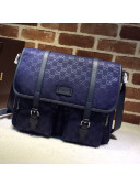 Gucci GG Nylon Messenger Bag 387070 Navy Blue 2021