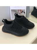 Bottega Veneta Silky Calfskin Braided Sneakers Black 2019 