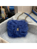 Chanel Shearling Mini Flap Bag AS2885 Blue 2021