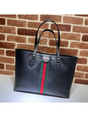 Gucci Ophidia Leather Medium Tote Bag 631685 Black 2021