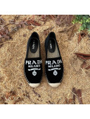 Prada Logo Canvas Espadrilles Black 2022 54