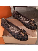 Louis Vuitton Damier Ebene Canvas LV Bow Flat Ballerina 2020