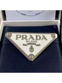 Prada Logo Hair Slide White 2021