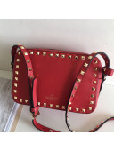 Valentino Rockstud Rolling Camera Shoulder Bag Red 2019