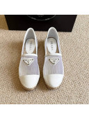 Prada Logo Mesh Espadrilles White 2022