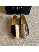 Chanel Patchwork Leather Espadrilles Black/Beige 2022