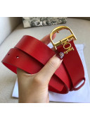 Dior Width 3cm Calfskin Belt With Special Dior Buckle 09 Red 2020