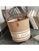 Celine Bucket 16 Bag IN TEXTILE and Smooth Calfskin Beige/Tan 2021