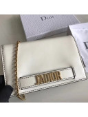 Dior J'ADIOR Wallet On Chain Pouch in Calfskin White 2018